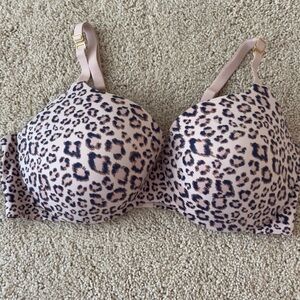 Victoria's Secret black and brown animal print bra